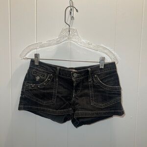 Lucky Brand Black Jean Shorts with Raw Hem